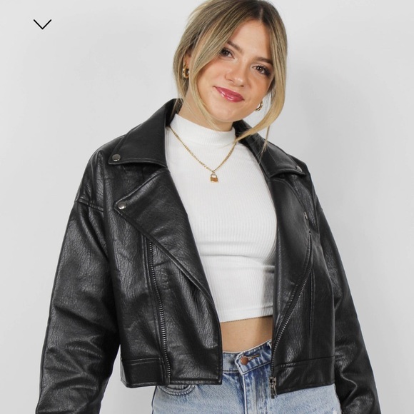 Black Faux Leather Jacket Brand 